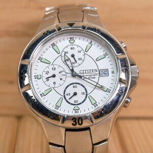 CITIZEN 0510-S030048 Chronograph Men's Watch, Luminous Indices Dial